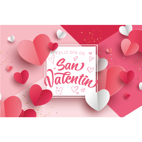 Cartel San Valentin Corazones